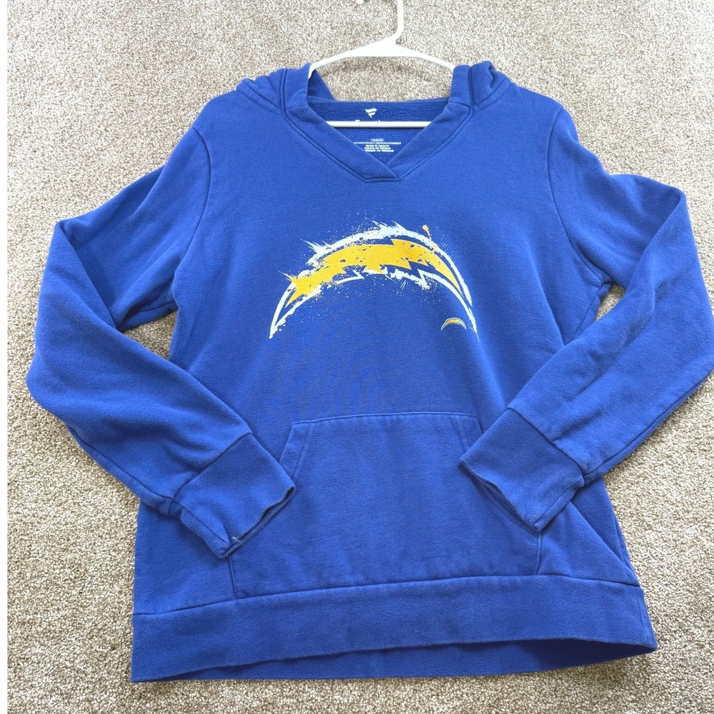 Fanatics Los Angeles Chargers Women V-Neck Hoodie Sweatshirt‎ M LA Football NFL